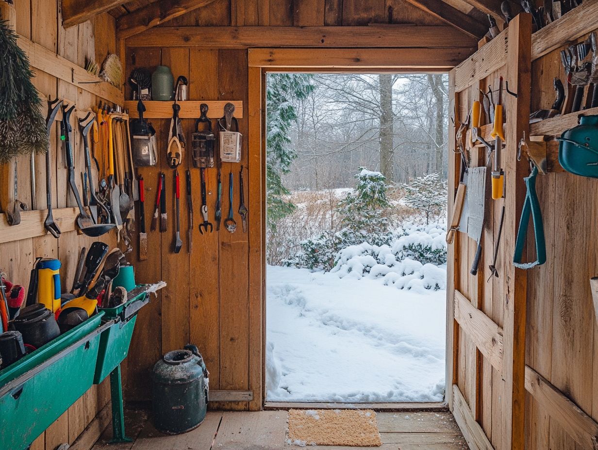 Comparison of indoor and outdoor storage for garden tools