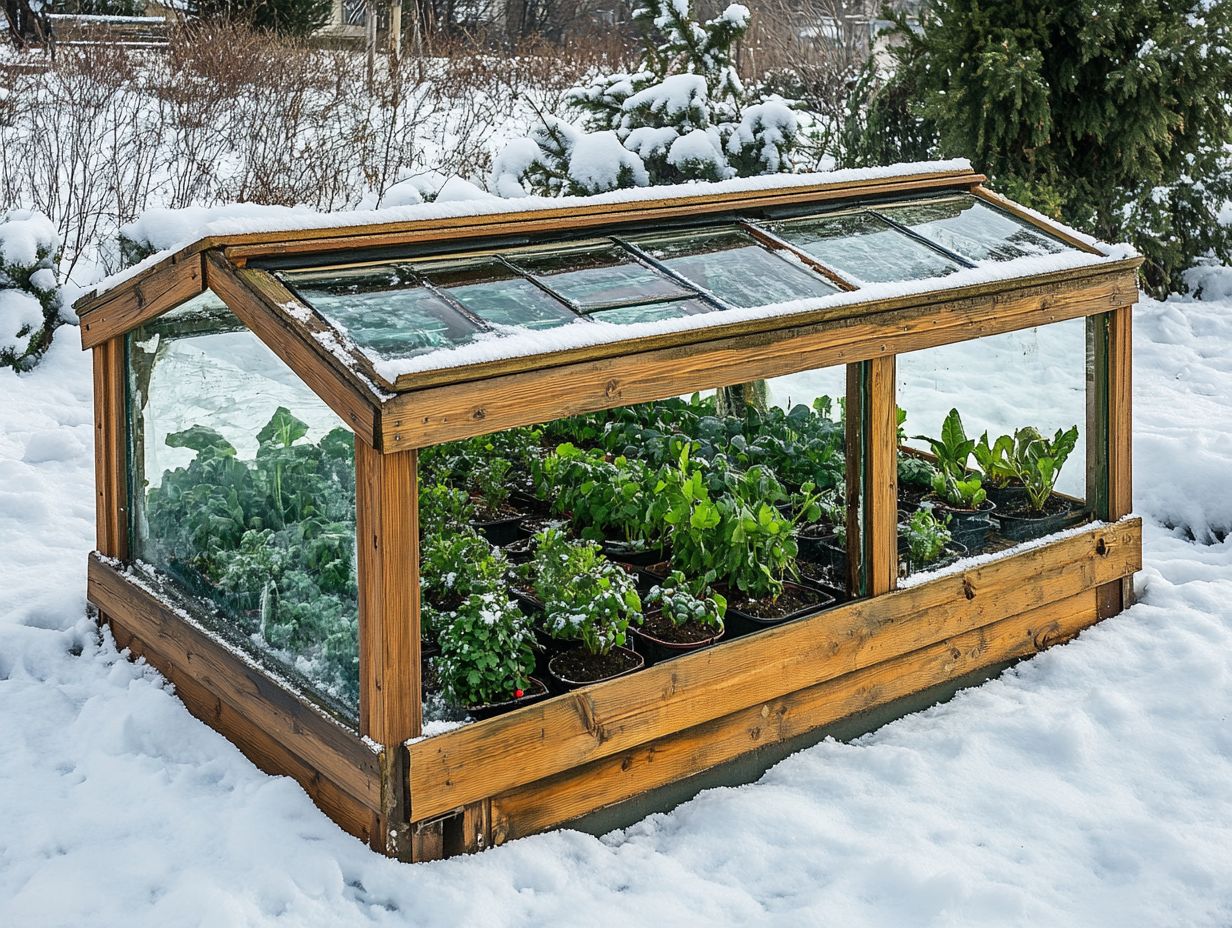 Image of a DIY cold frame made from recycled materials