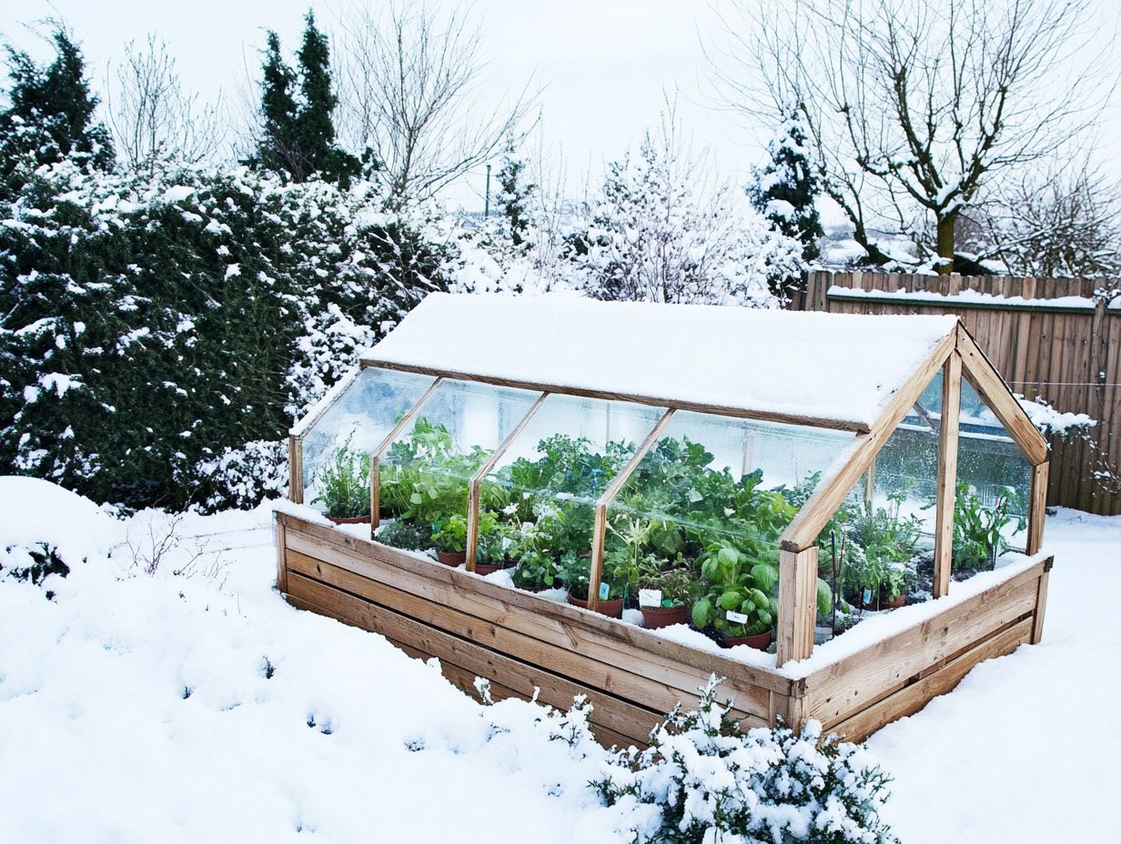 What are cold frames and how are they used for winter gardening?