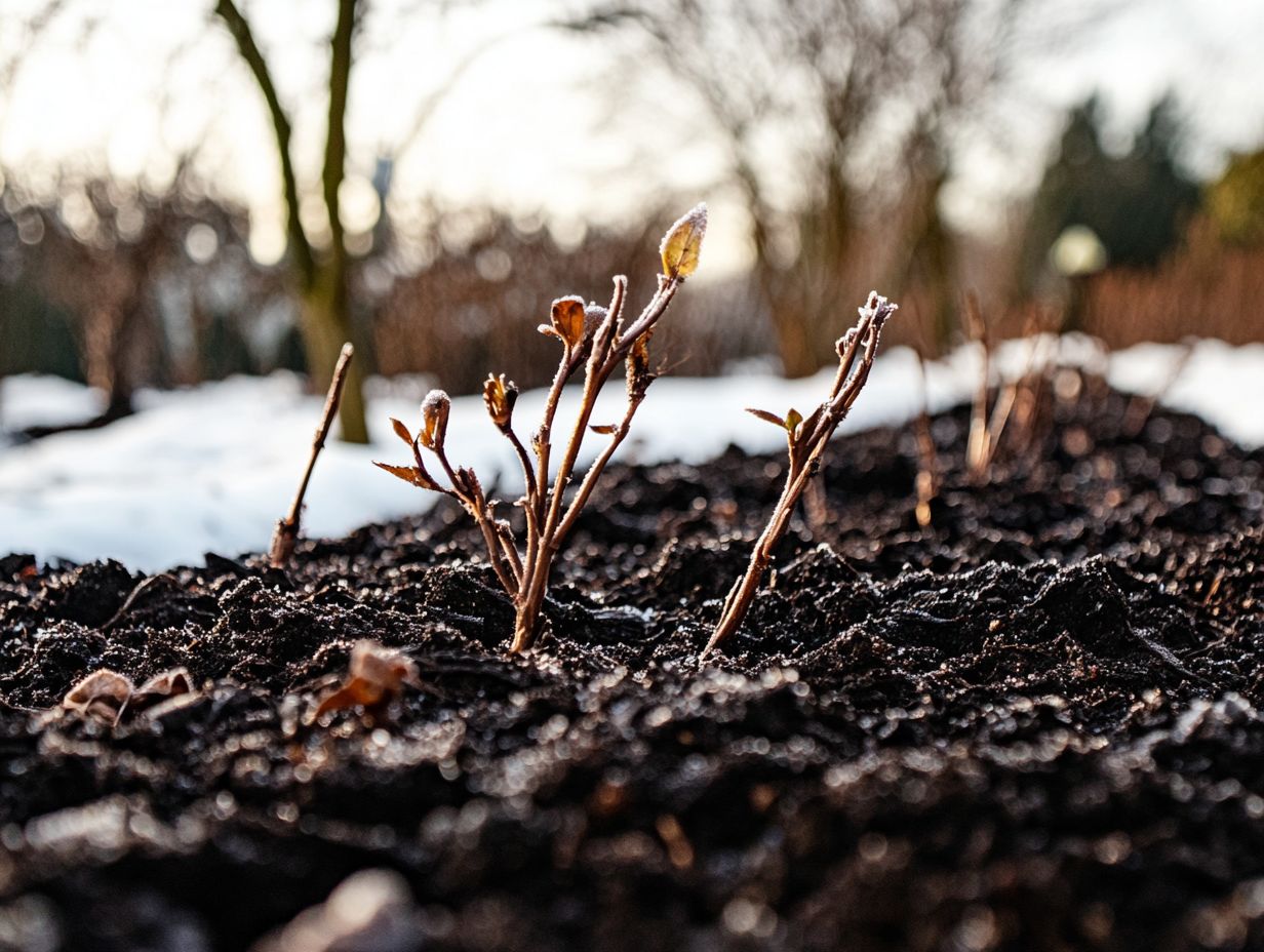 A gardener preparing soil for winter to ensure healthy growth in spring