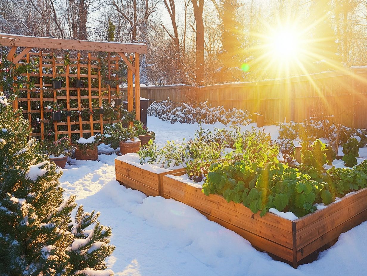 Visual summary of key takeaways for maximizing sunlight in cold-climate gardens.