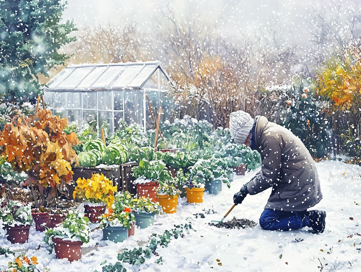 How can I protect my plants from freezing temperatures during the winter?