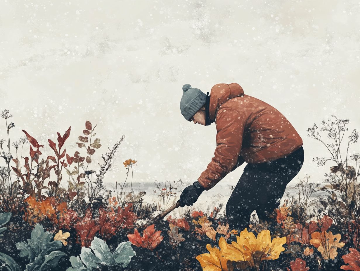 Image illustrating the care and maintenance of cold-weather perennials