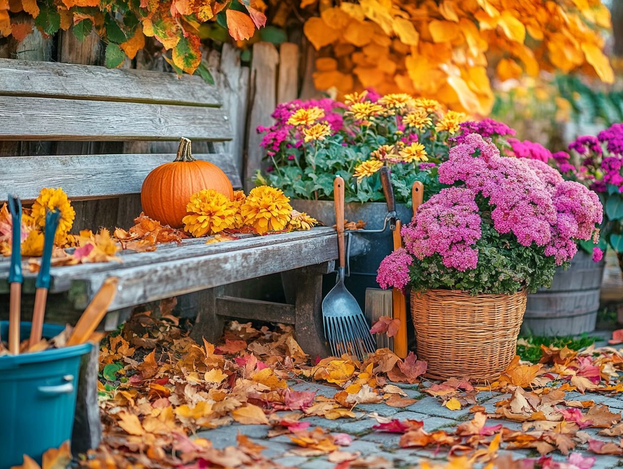 Vibrant garden preparations for fall