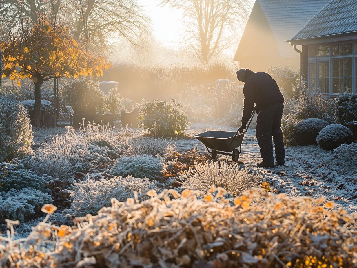 Image showing steps to prepare a garden for winter