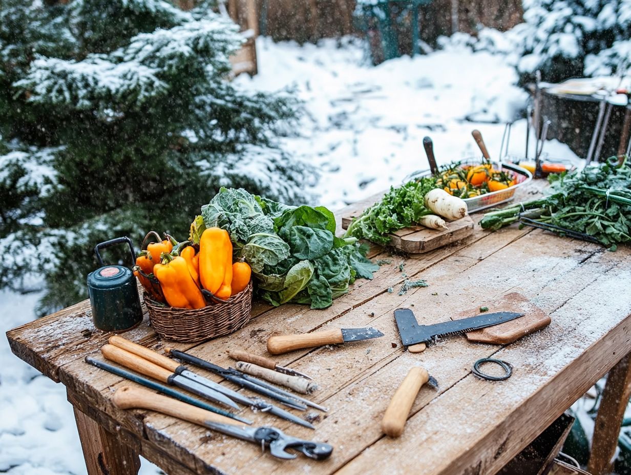 An infographic summarizing frequently asked questions about gardening in cold climates