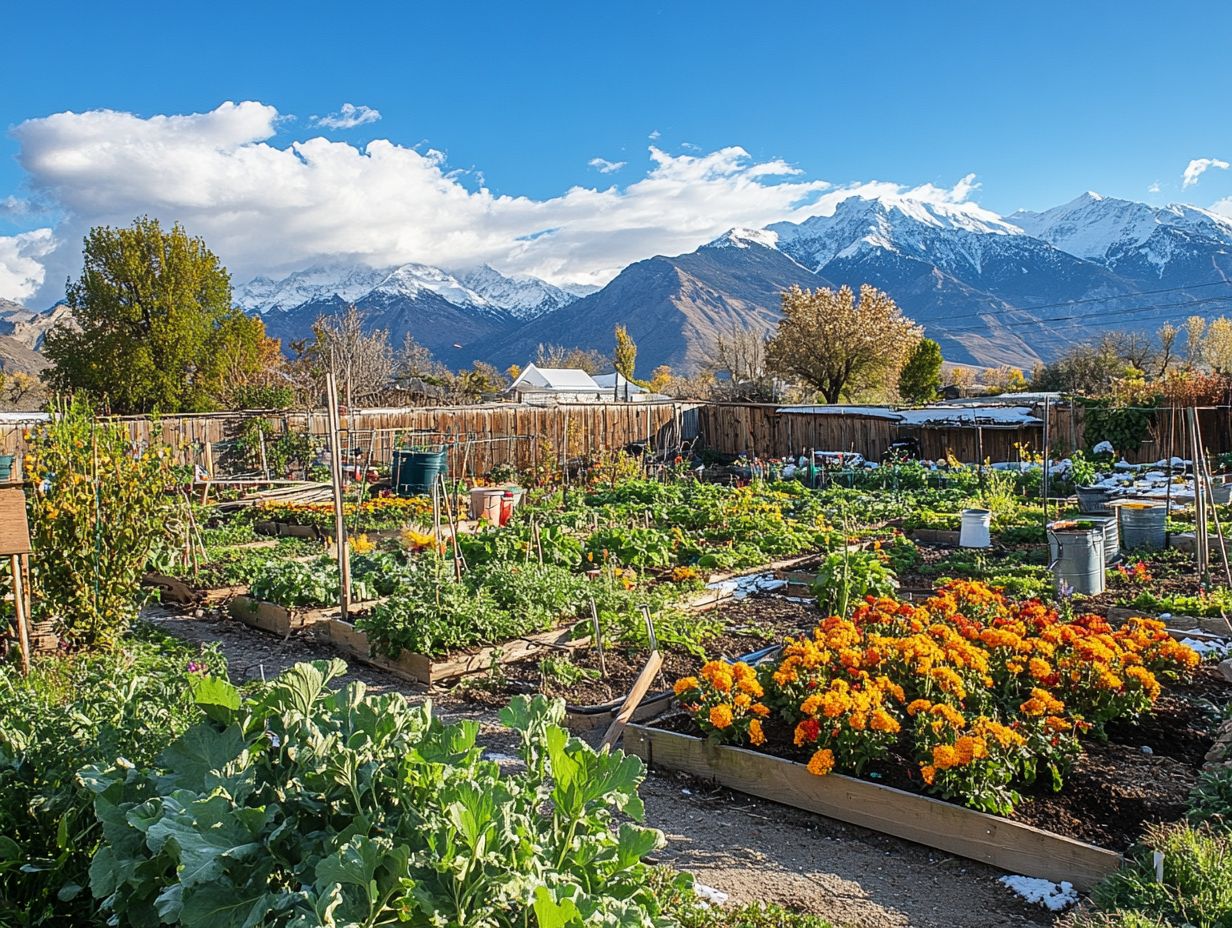 An example of space and lighting conditions in an urban garden to grow cold-climate plants.