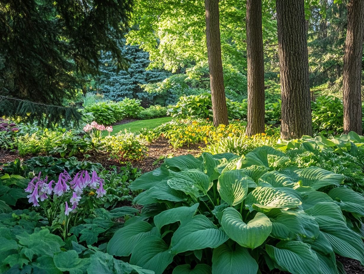 What are some important factors to consider when selecting plants for shade in cold climates?