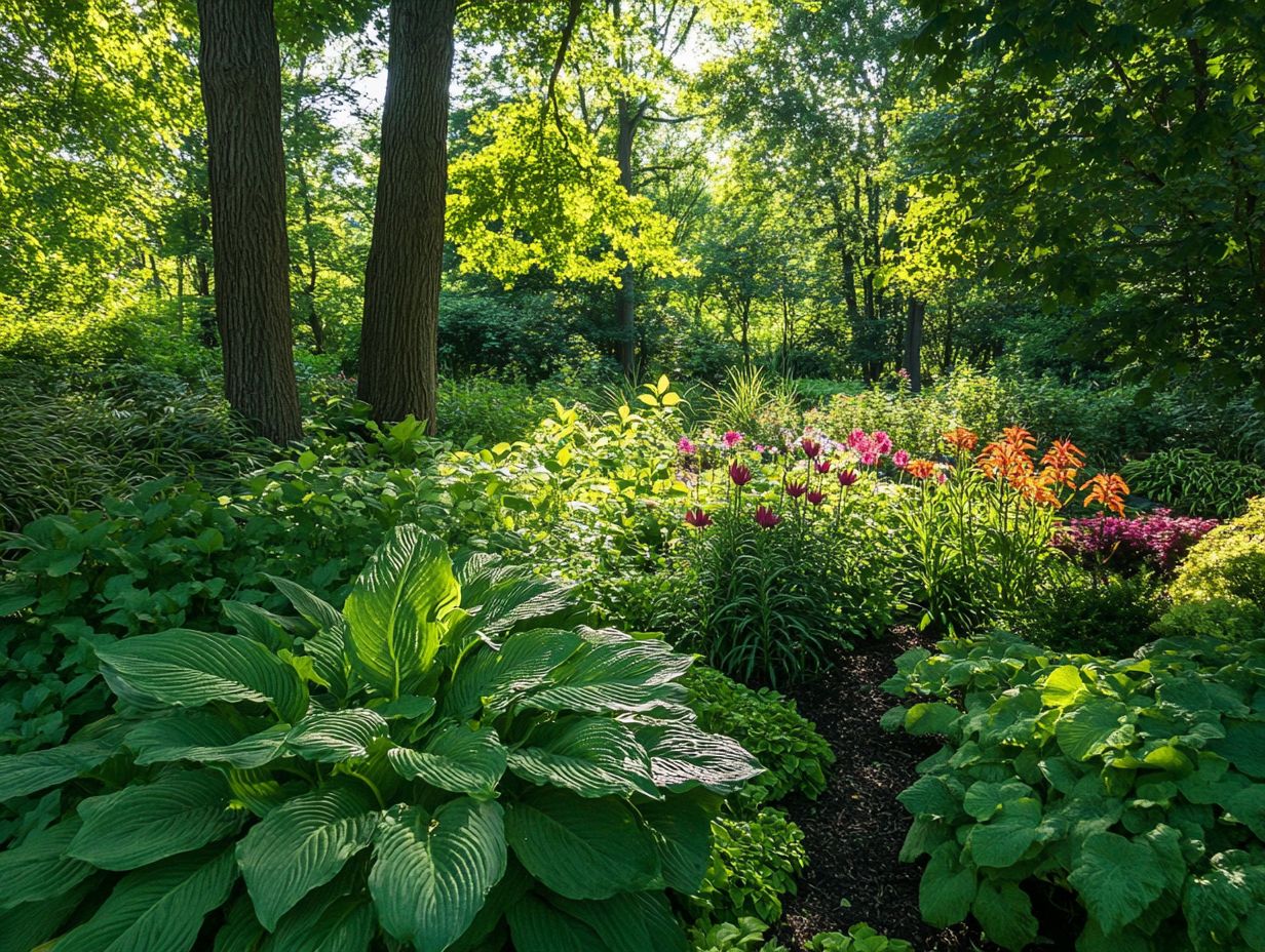 Colorful plants for shade gardens