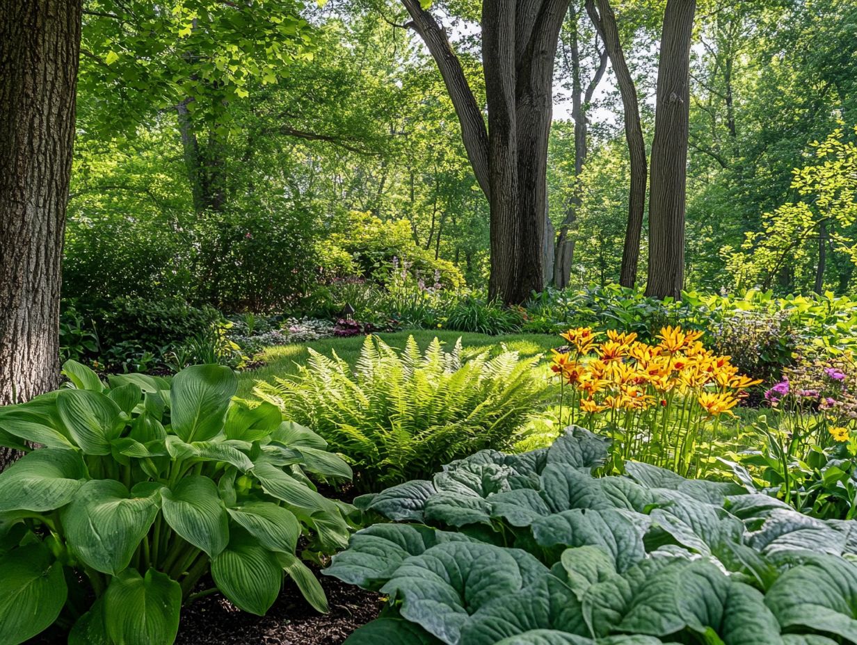 Illustration of Soil, Water, and Light Requirements for Shade Plants