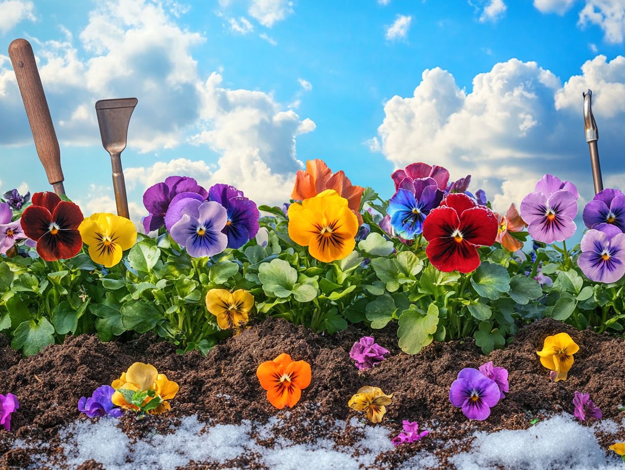 Illustration of key takeaways for spring gardening in cold climates.