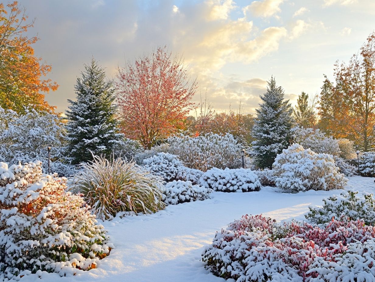 A variety of sustainable plant choices suitable for cold climates.