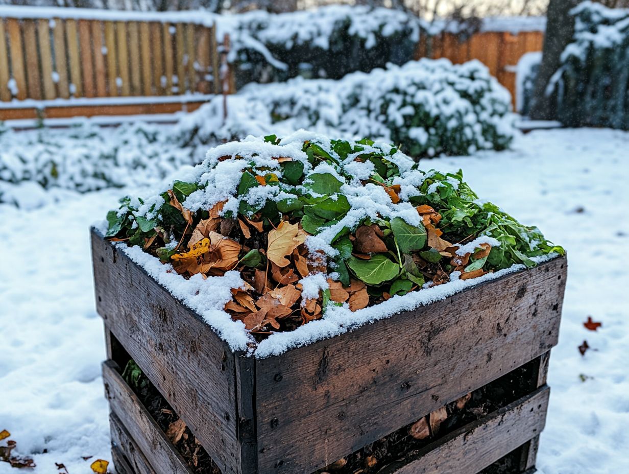 Visual guide to common mistakes in winter composting