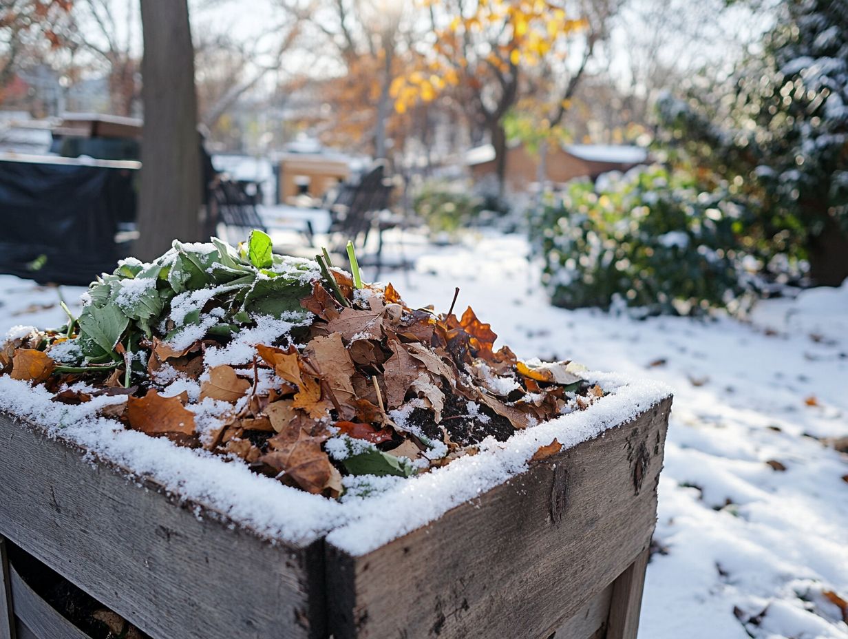 Engaging illustration of winter composting techniques.