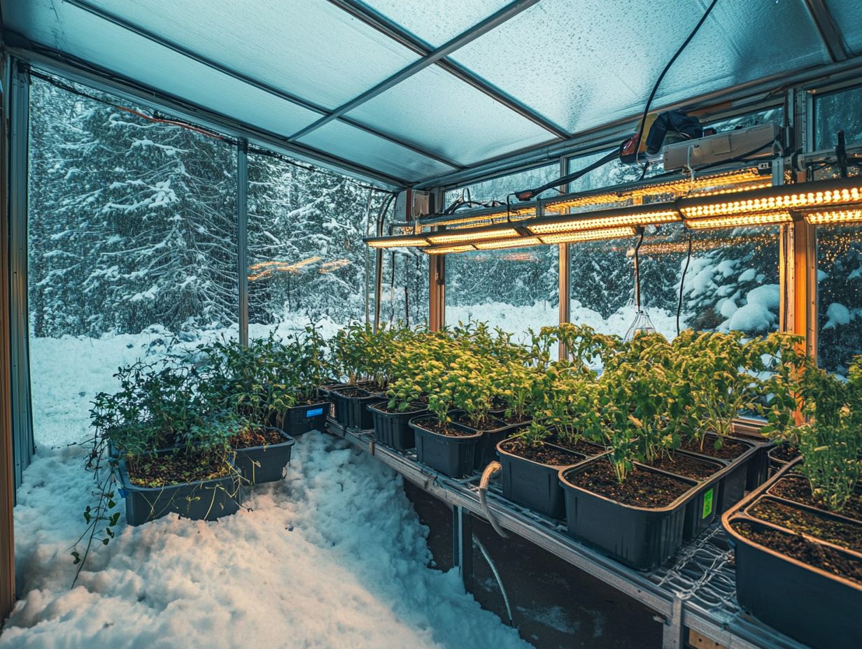 A variety of leafy greens thriving in a hydroponic system