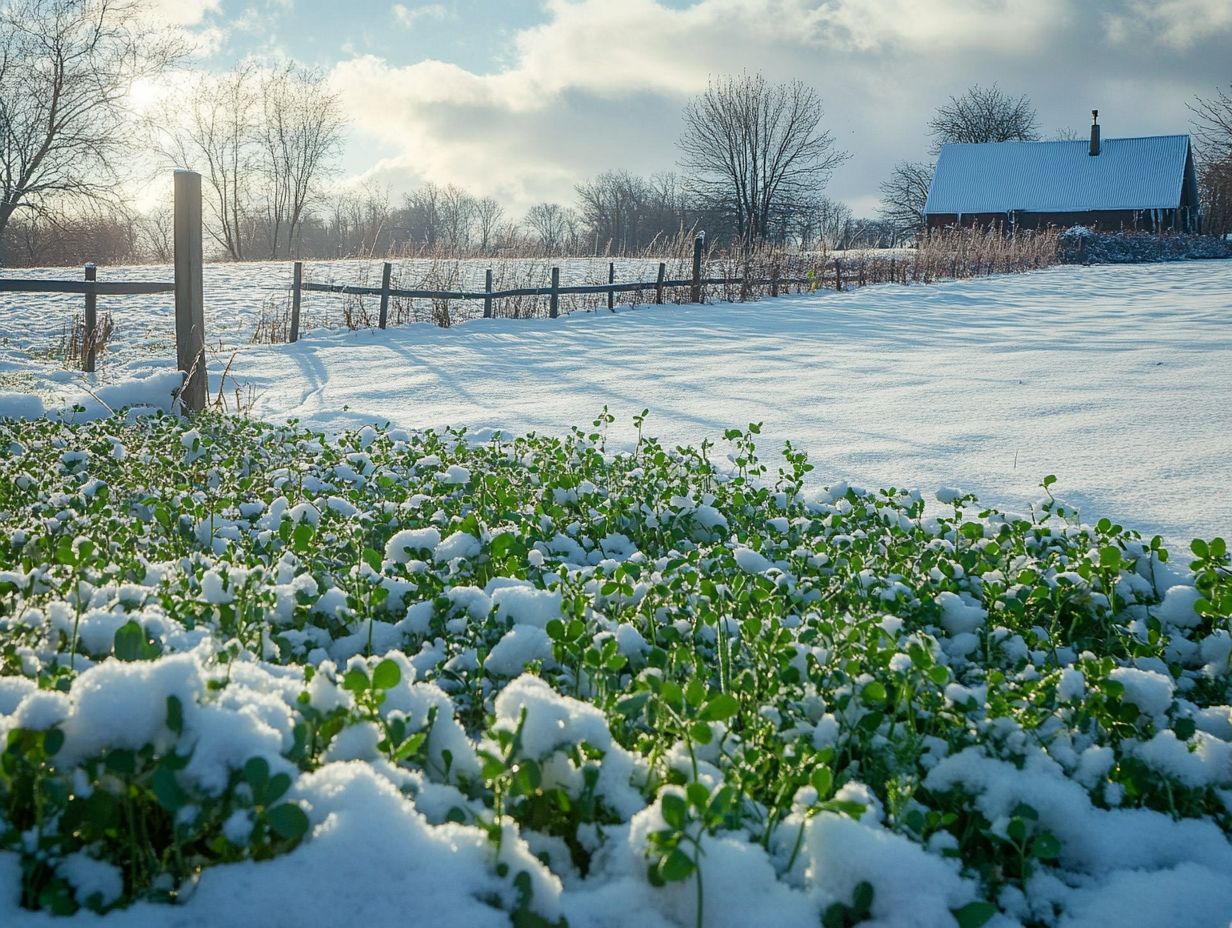 Various cover crops suited for cold climates