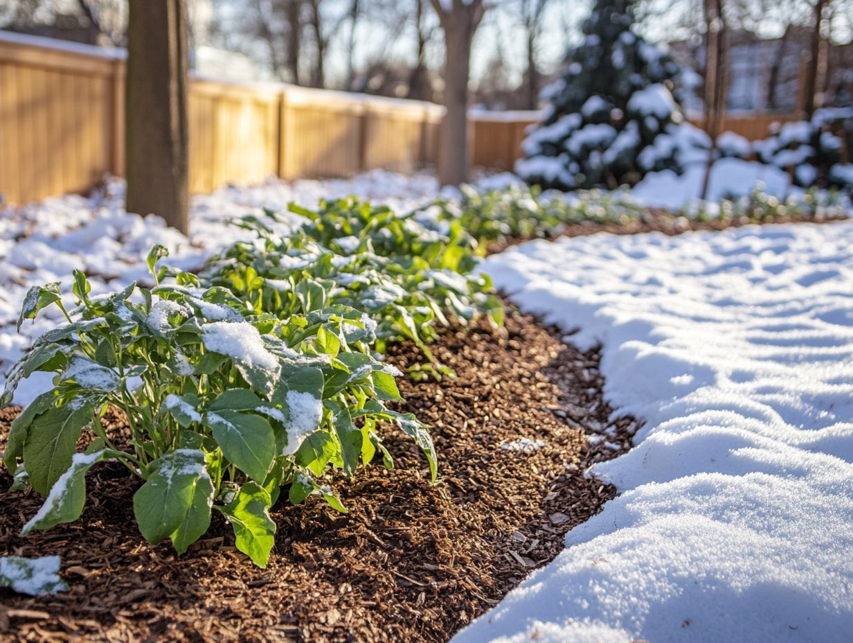 Image depicting proper mulching techniques