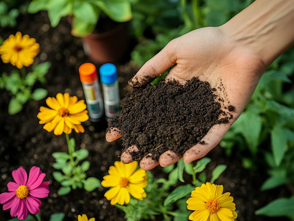 Illustration showing when and how to test your soil