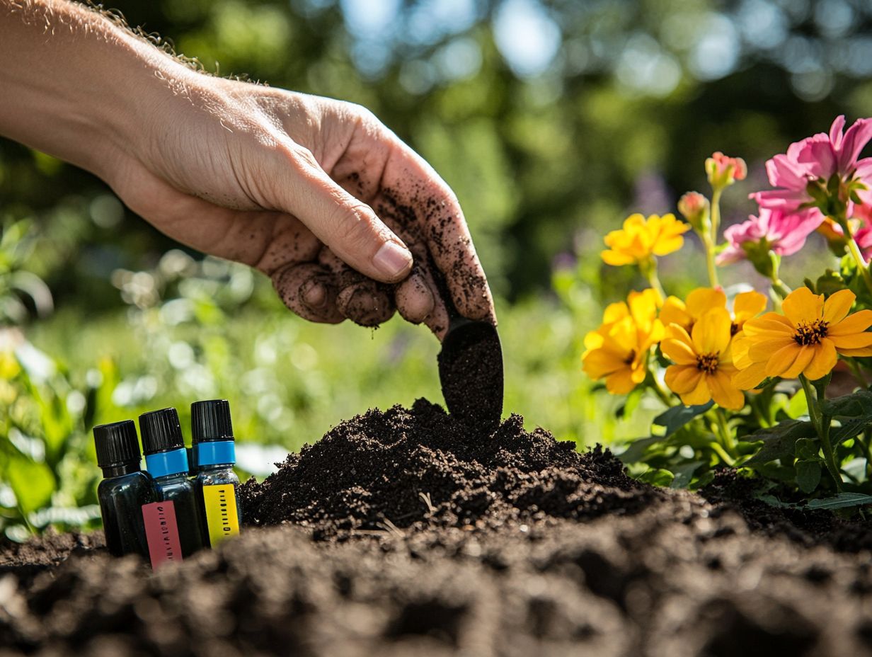 Illustration showing the benefits of soil testing on plant growth