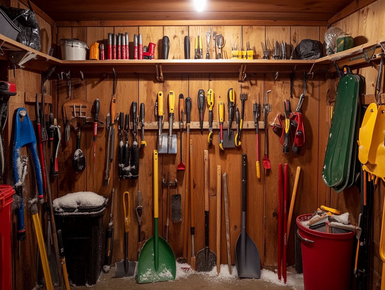 Organized tools stored properly