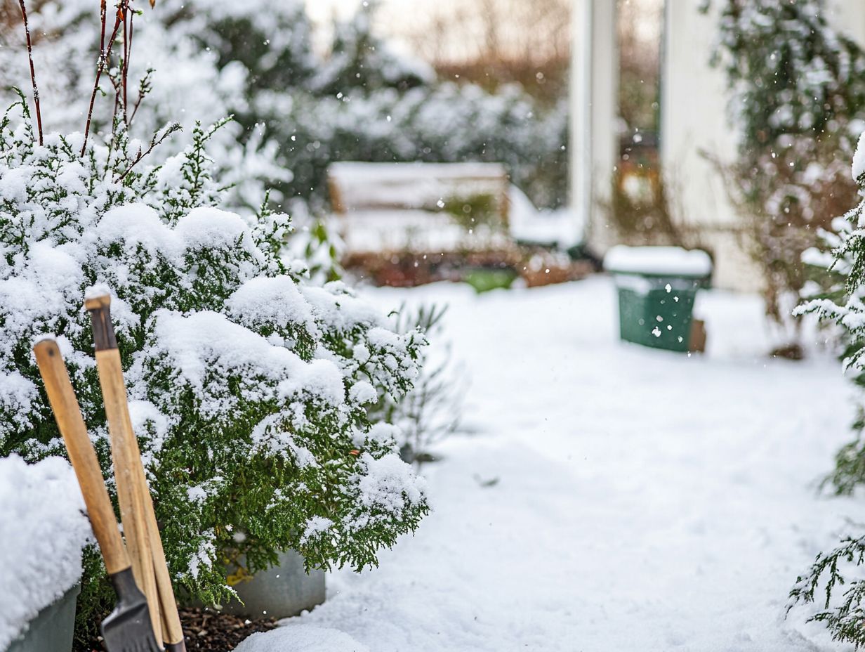 Illustration of the role of snow in cold-climate gardening