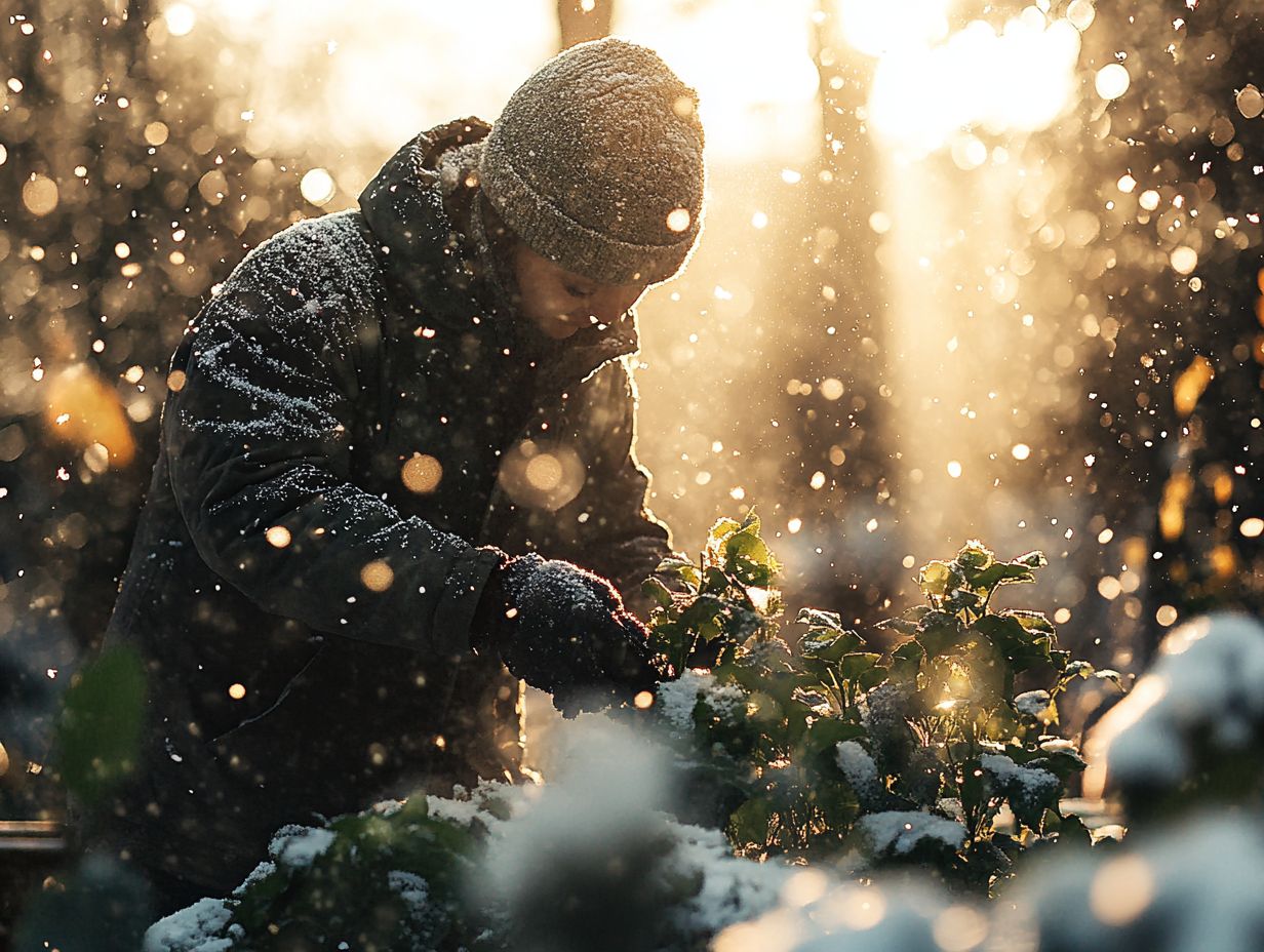 What is the role of sunlight in winter gardening?