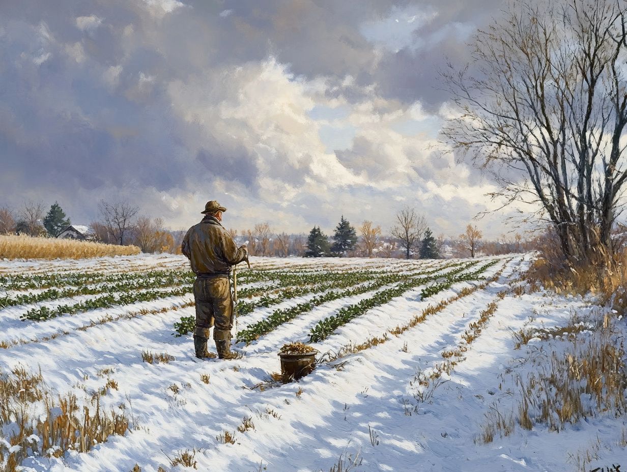 Illustration of best practices for winter crop maintenance