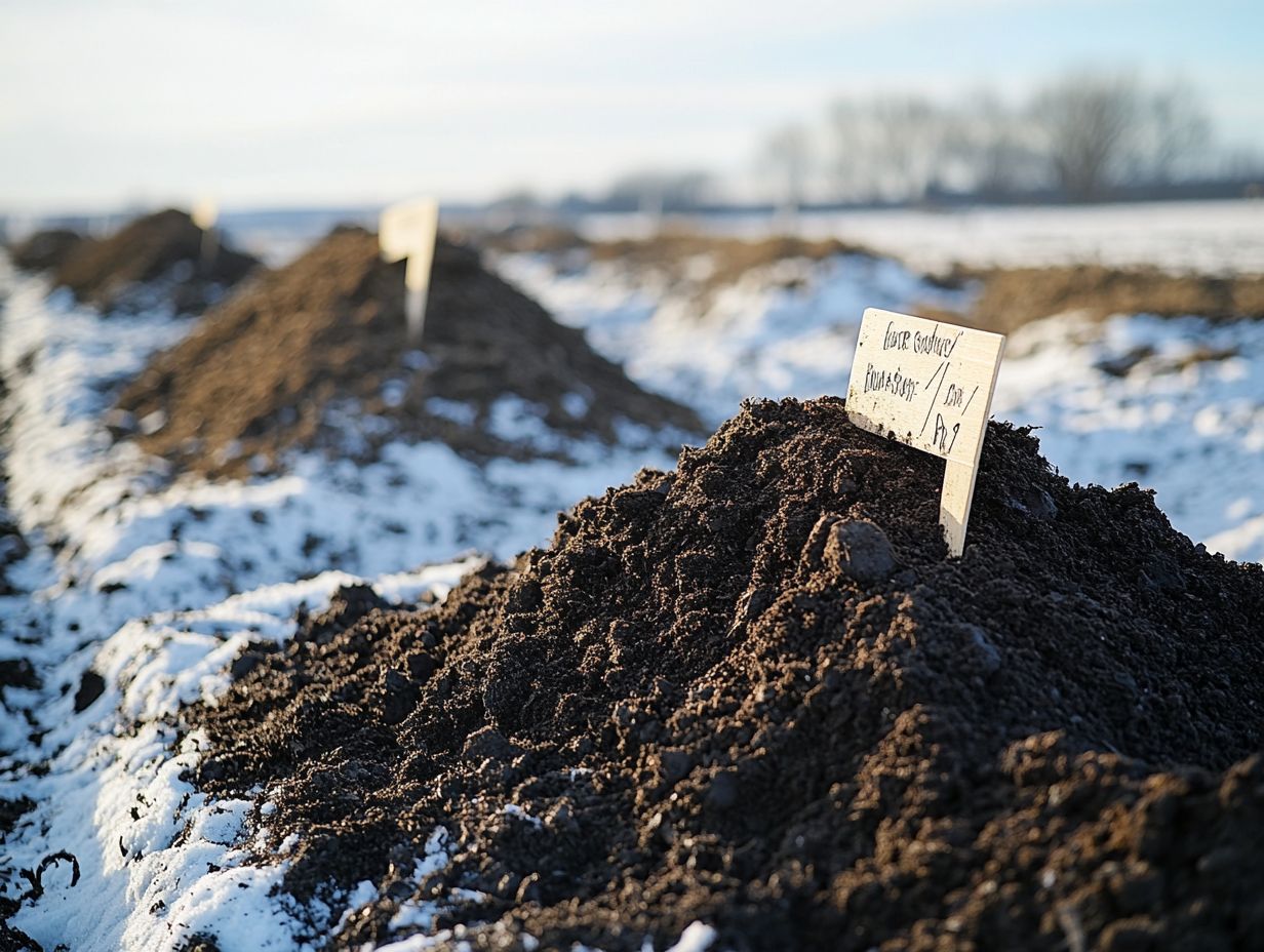 An infographic showing the top 10 soil amendments suitable for cold-weather gardens.