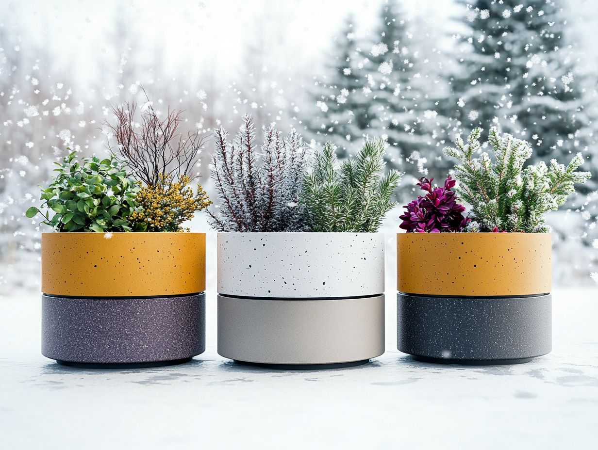 Image illustrating the factors to consider when choosing planters for cold-climate gardening.