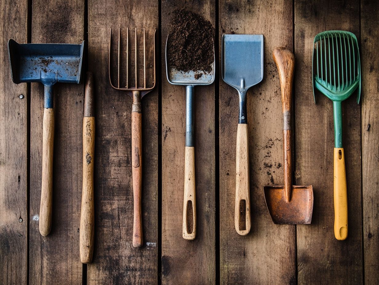 Visual guide to selecting the right soil preparation tools for your garden.