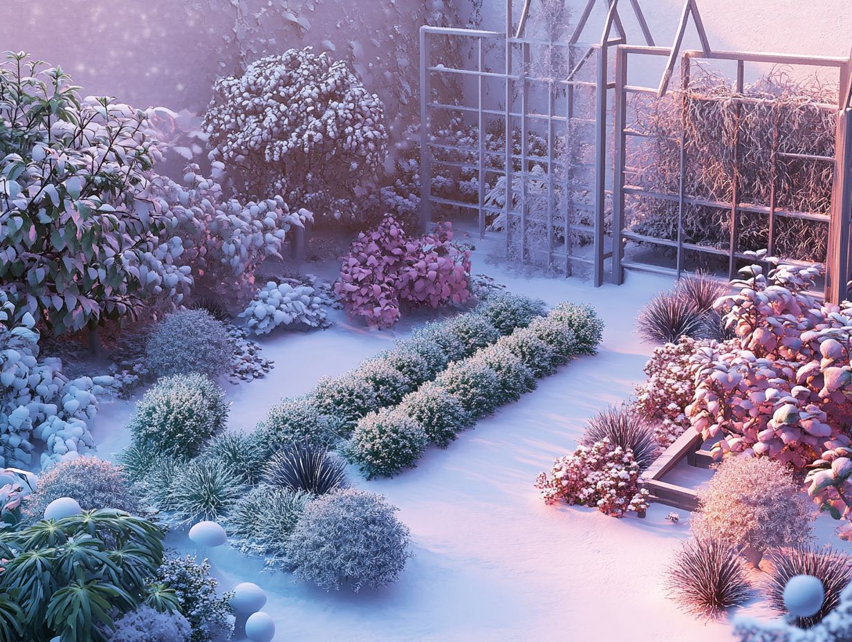 Illustration showing how to identify microclimates in a cold garden