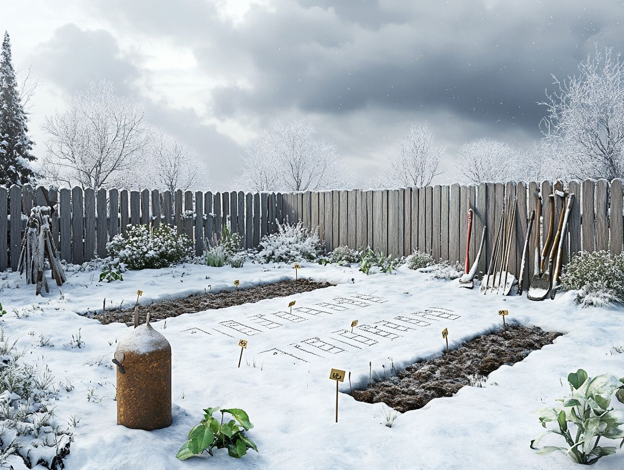 Visual summary of key takeaways for cold climate gardening