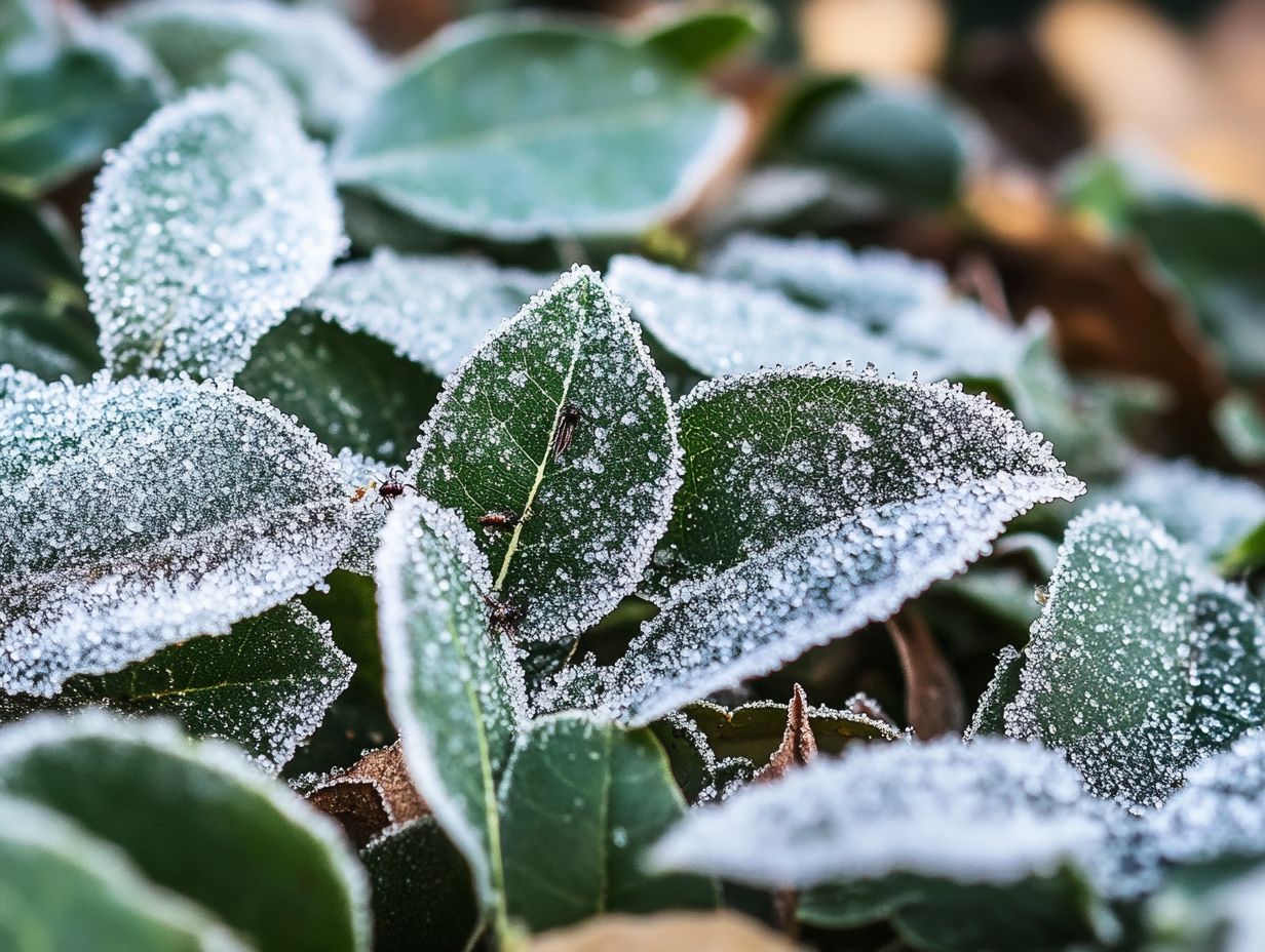 Illustration of Frost's Impact on Various Plants and Crops