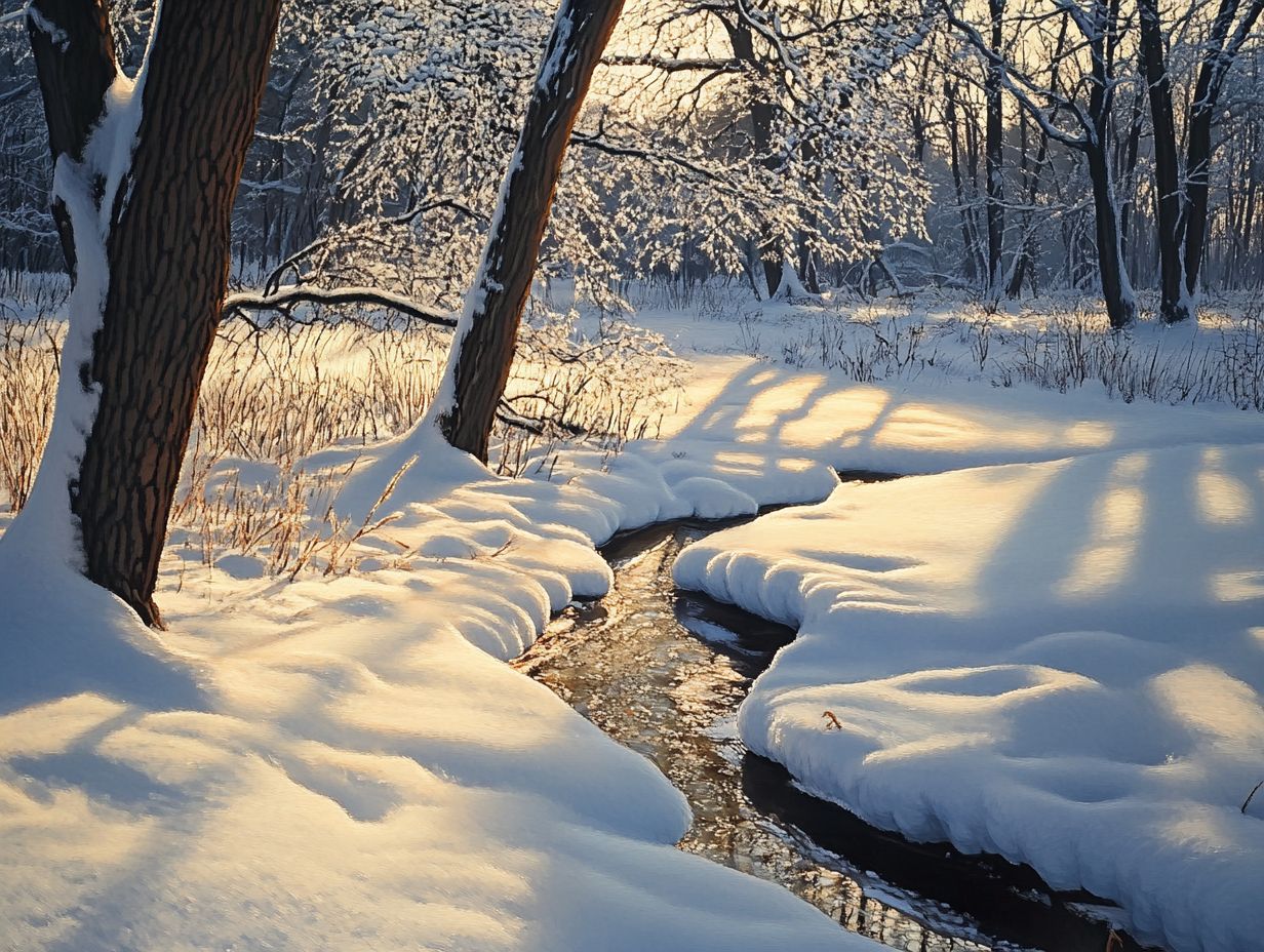 Visual representation of key takeaways about winter microclimates