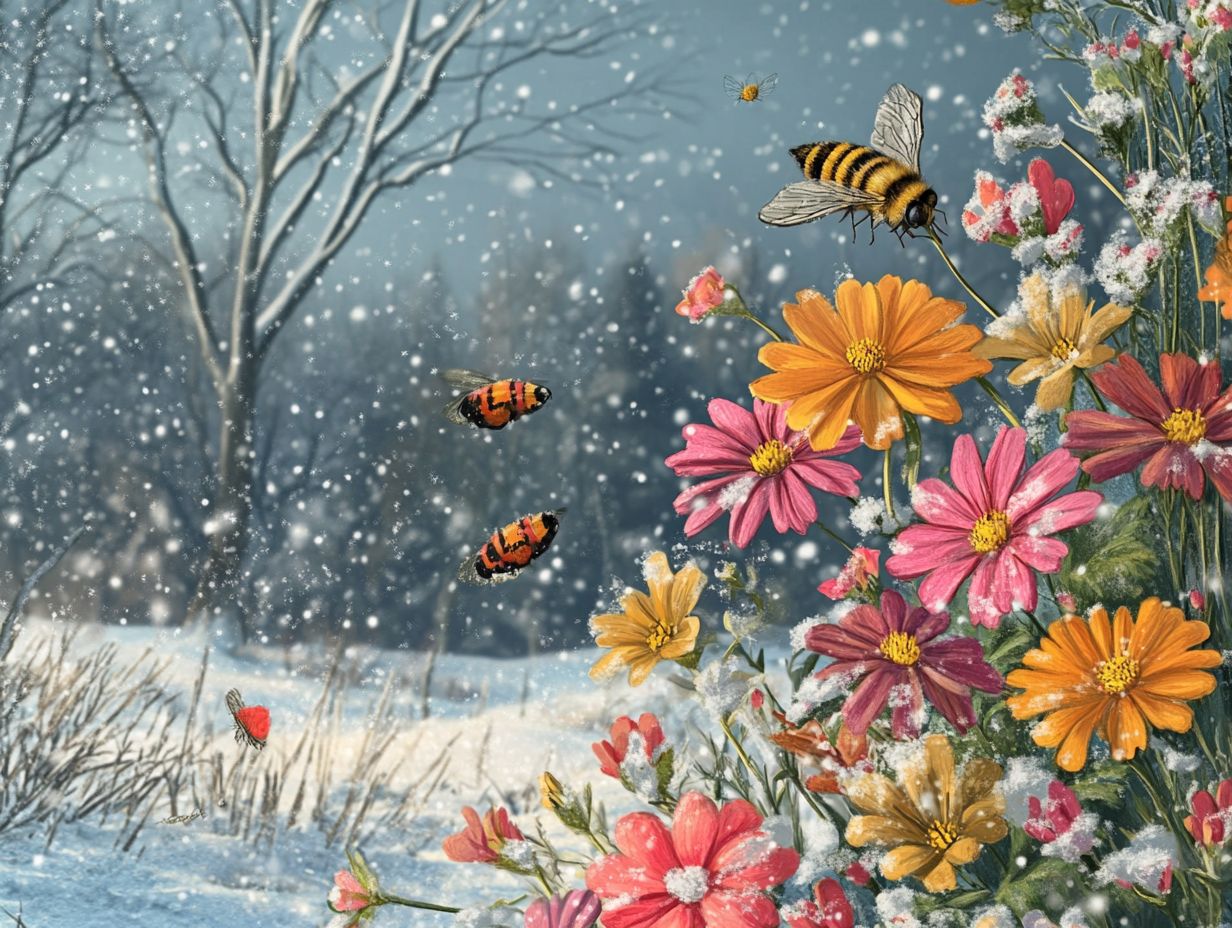 Various mammals contributing to winter pollination