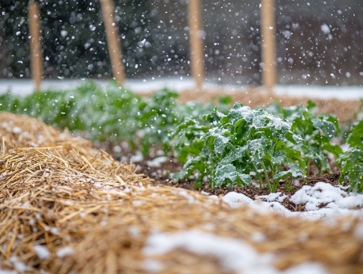 Can I use any type of mulch to protect my winter crops?