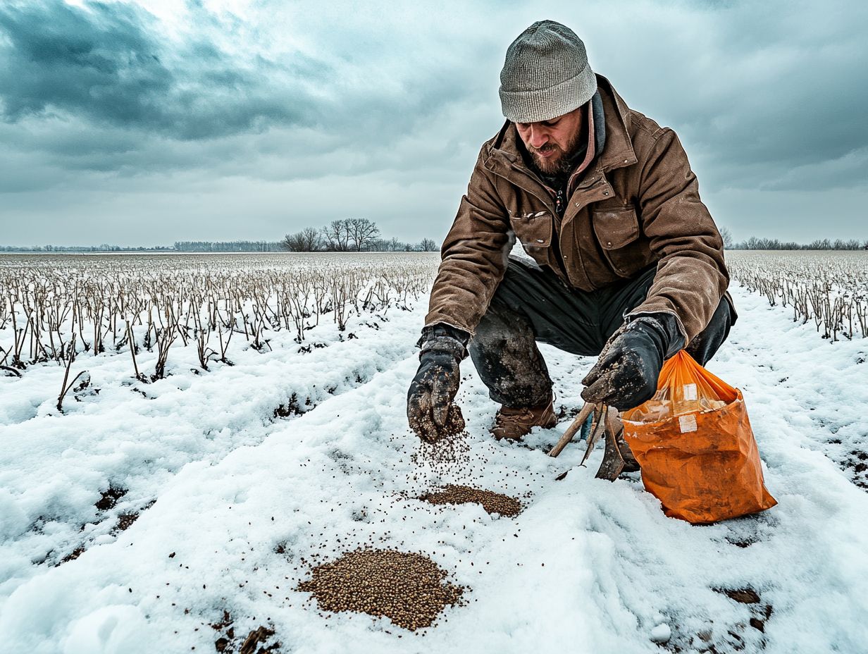 Illustration of key advantages of winter seeding techniques