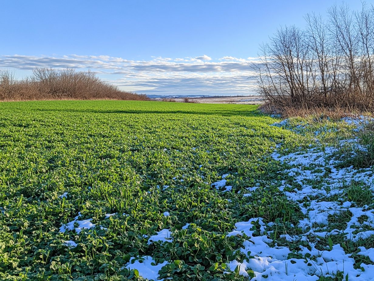 Illustration of Key Takeaways for Cover Crops in Cold Climates.