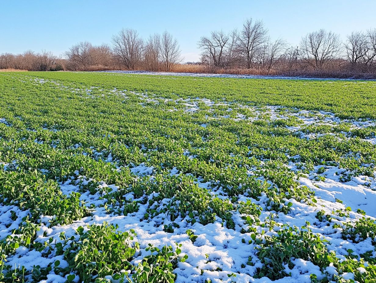 Cover crops protecting soil from winter erosion