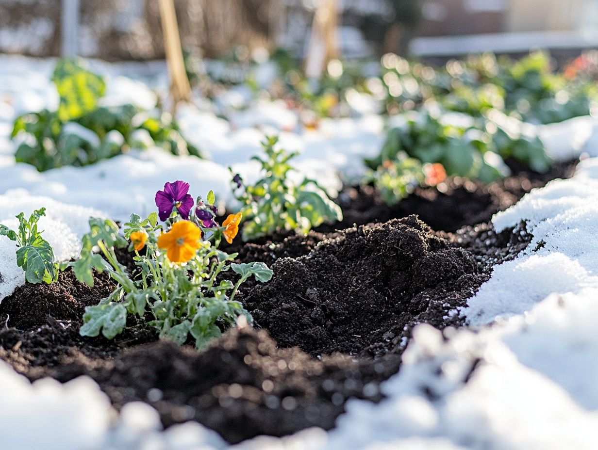 Infographic showing the best soil types for gardening in cold climates