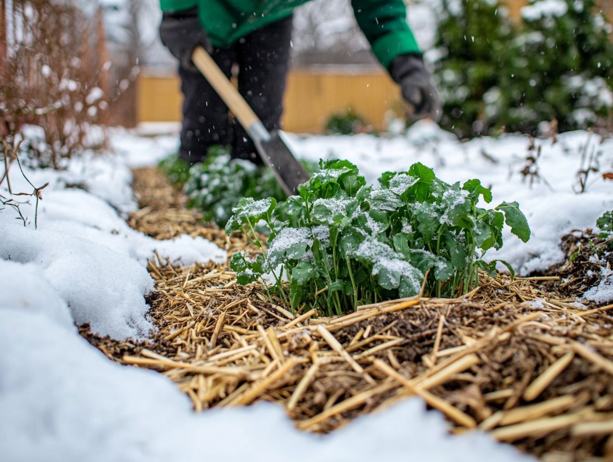 Image showing tips for successful winter mulching