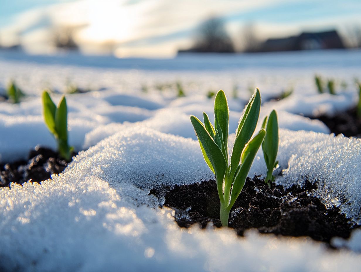 This image highlights the impact of cold on soil fertility.