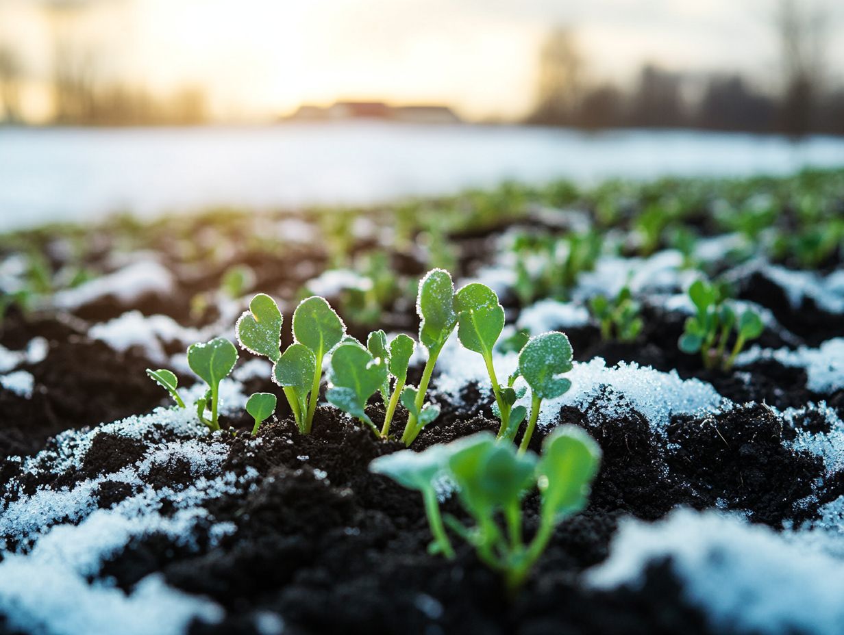 This image shows the effects of freezing temperatures on soil fertility.