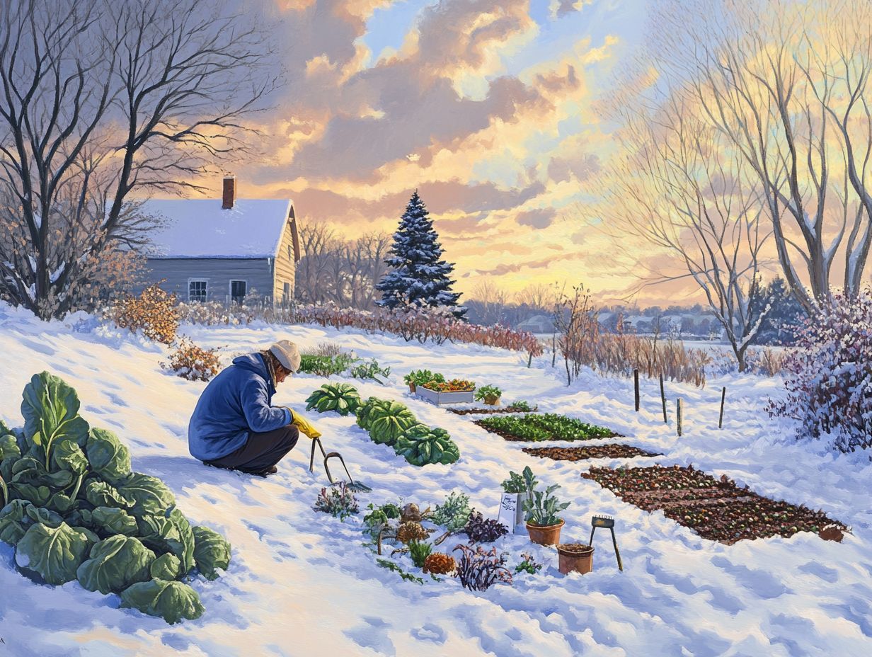 Visual summary of essential gardening tips for cold climates