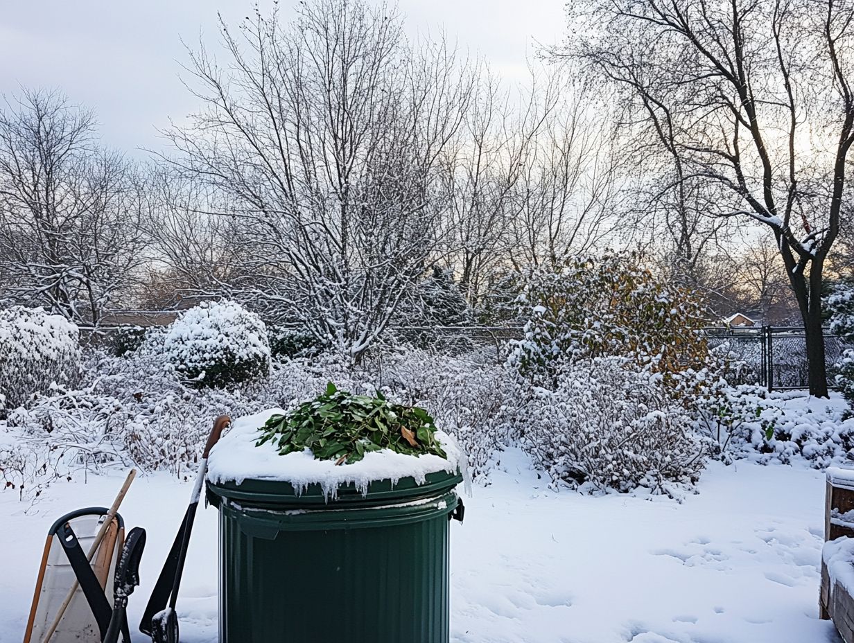 Image showing various composting materials collected for winter composting