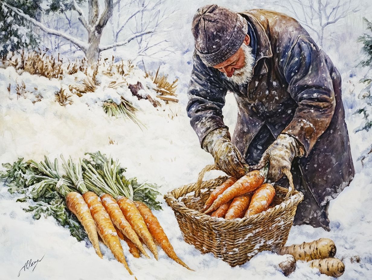 A vibrant winter garden showcasing winter vegetables