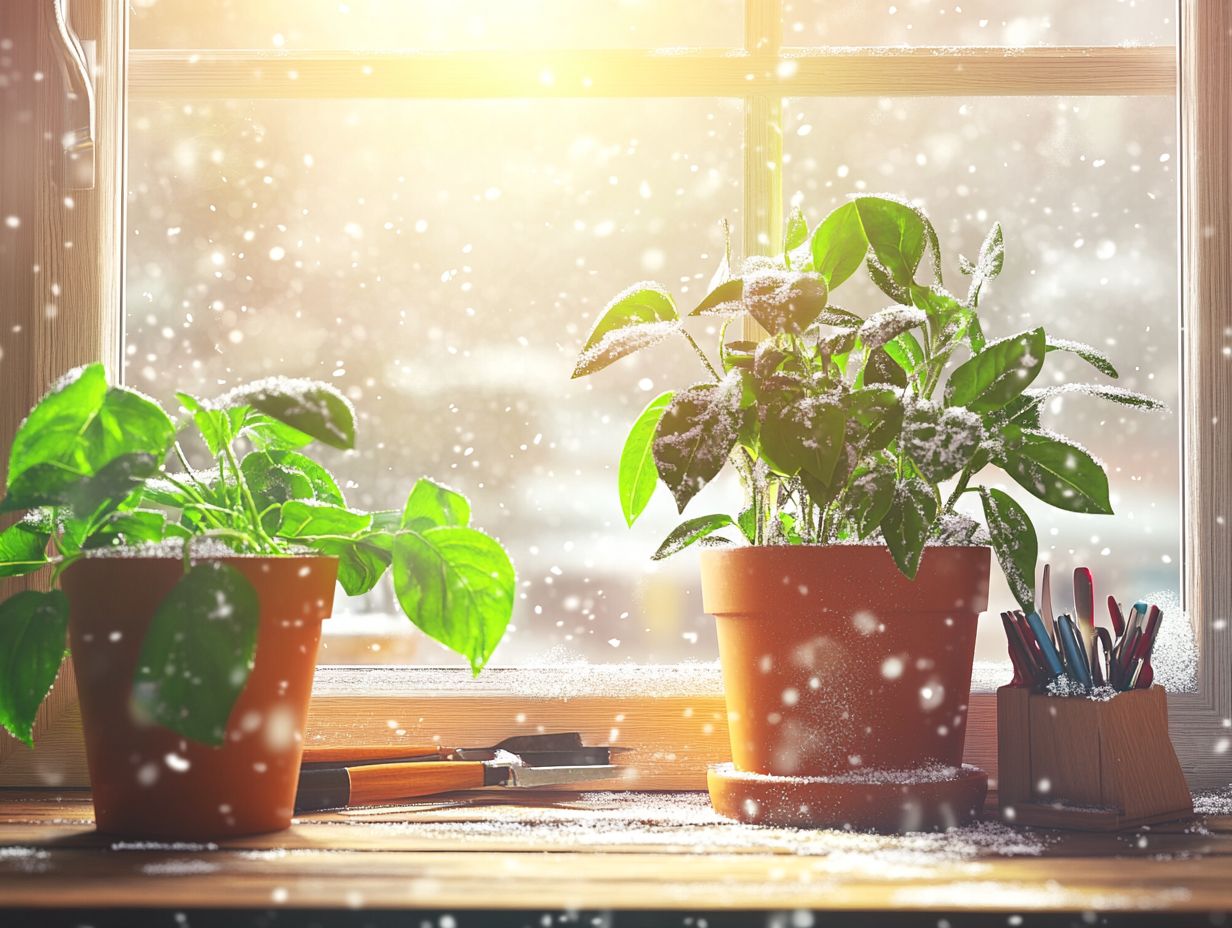 Watering schedule for winter plants